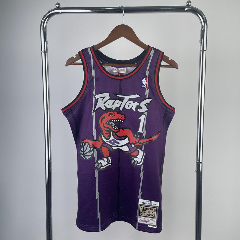 Regata Toronto Raptors Retrô Mitchell & Ness 1998/1999 McGrady Roxa