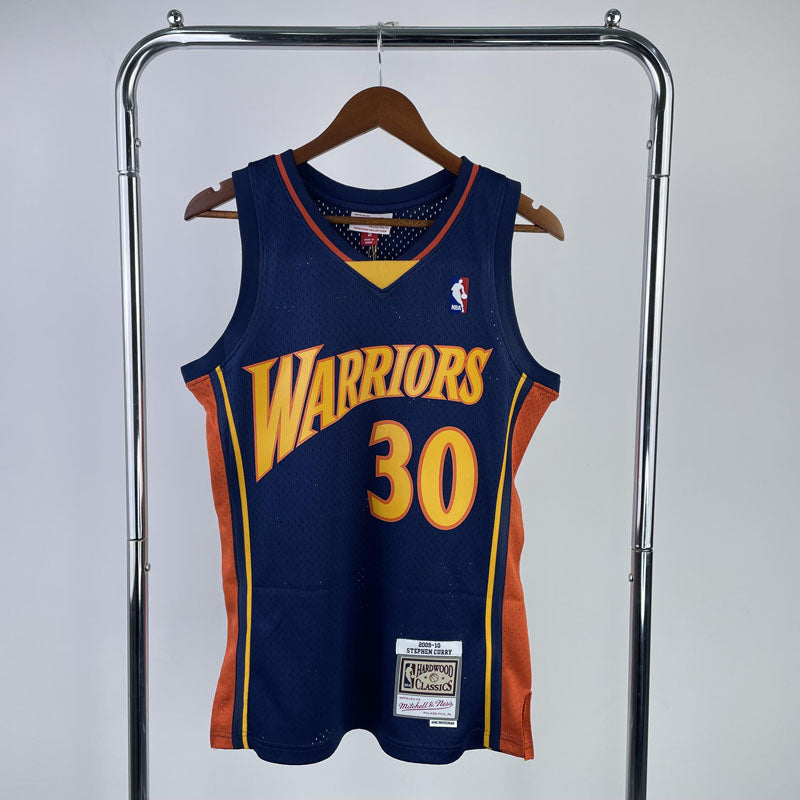 Regata Warriors Retrô Mitchell & Ness 2009/2010 Stephen Curry Azul