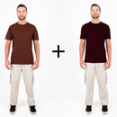 Kit 2 Camisas Básicas Marrom e Vinho (A Pronta Entrega)