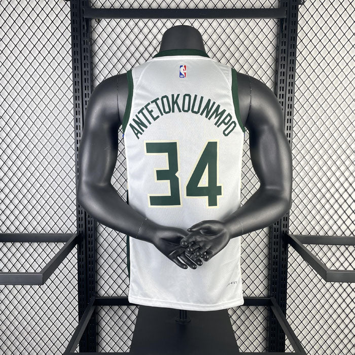 Regata NBA Milwaukee Bucks Association Giannis Antetokounmpo 23/24 Branca