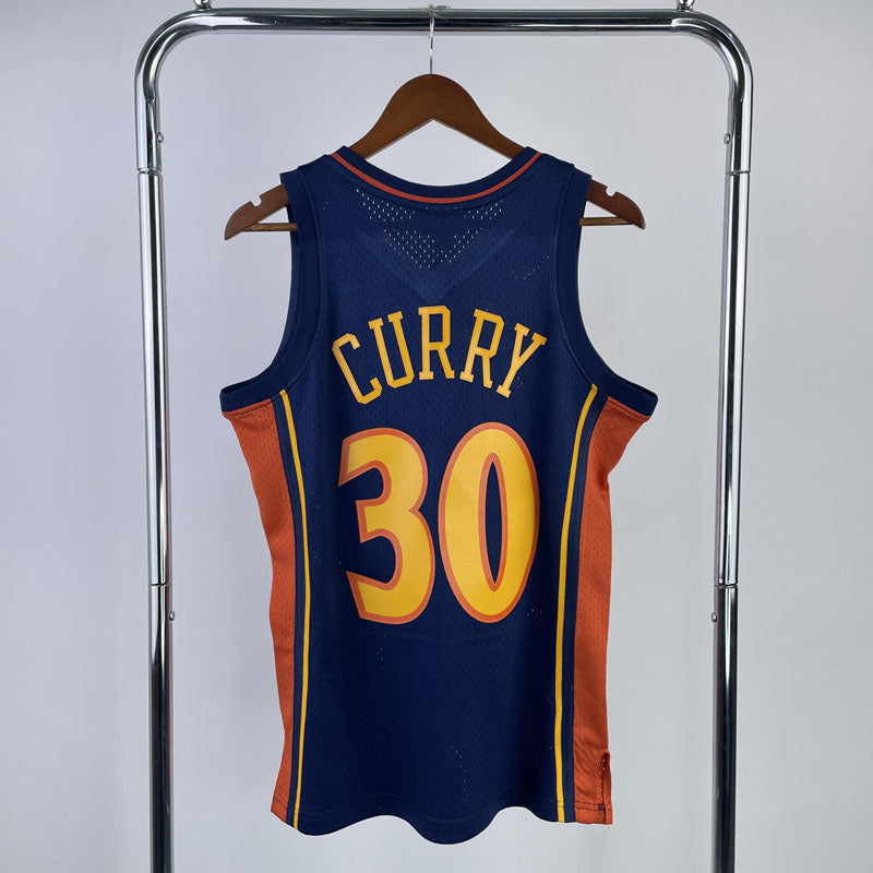 Regata Warriors Retrô Mitchell & Ness 2009/2010 Stephen Curry Azul