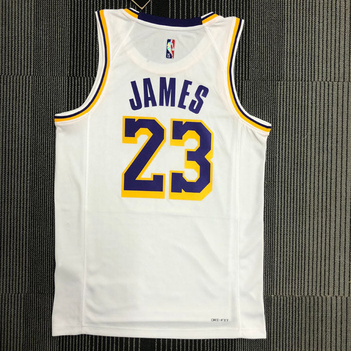 Regata NBA Los Angeles Lakers Edição 75 anos LeBron James 23 Branca