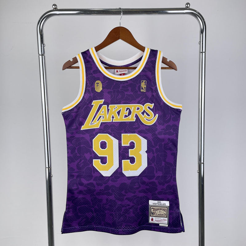 Regata NBA BAPE x Lakers Mitchell & Ness Roxa