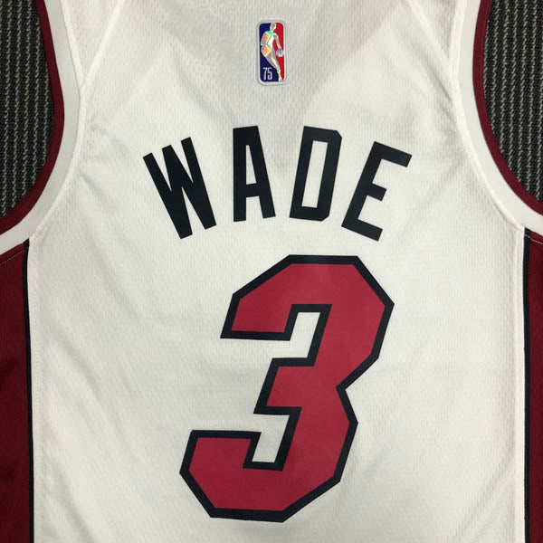 Regata NBA Miami Heat Association Edição 75 anos Dwayne Wade Branca