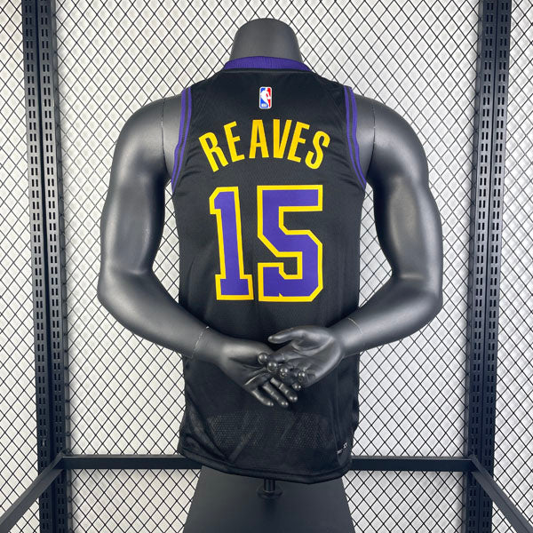 Regata NBA Los Angeles Lakers City Edition 23/24 Austin Reaves Preta