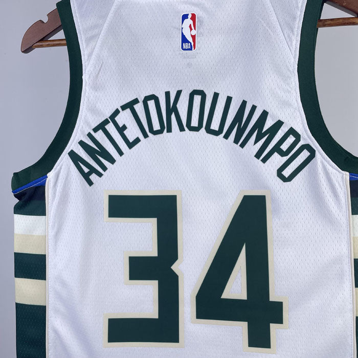 Regata NBA Milwaukee Bucks Association Giannis Antetokounmpo 23/24 Branca