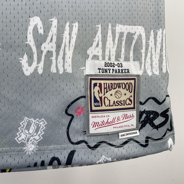 Regata Spurs Retrô Mitchell & Ness Edição Especial Tony Parker