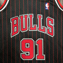 Regata Chicago Bulls Retrô Mitchell & Ness 1995/1996 Dennis Rodman Preta