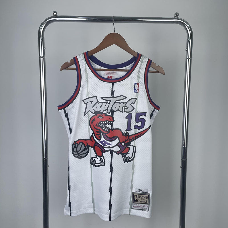 Regata Toronto Raptors Retrô Mitchell & Ness 1998/1999 Vince Carter Branca