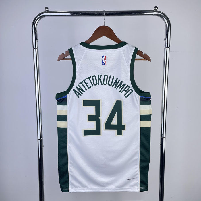 Regata NBA Milwaukee Bucks Association Giannis Antetokounmpo 23/24 Branca