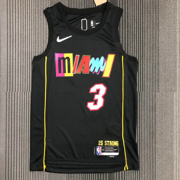 Regata NBA Miami Heat City Edição 75 anos Dwayne Wade Preta