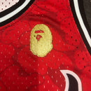 Regata NBA BAPE x Miami Heat Mitchell & Ness Vermelha