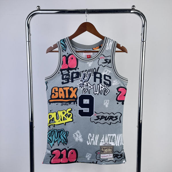 Regata Spurs Retrô Mitchell & Ness Edição Especial Tony Parker