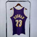 Regata Lakers Retrô Mitchell & Ness 1998/1999 Dennis Rodman Roxa