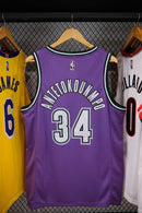 Regata NBA Milwaukee Bucks Classic Giannis Antetokounmpo 22/23 Roxa