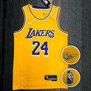 Regata NBA Los Angeles Lakers Edição 75 anos 21/22 Kobe Bryant 24 Amarela