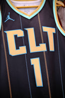 Regata NBA Charlotte Hornets City Edition 22/23 LaMelo Ball Preta