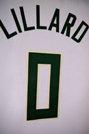 Regata NBA Milwaukee Bucks Lillard 23/24 Association Edition Branca