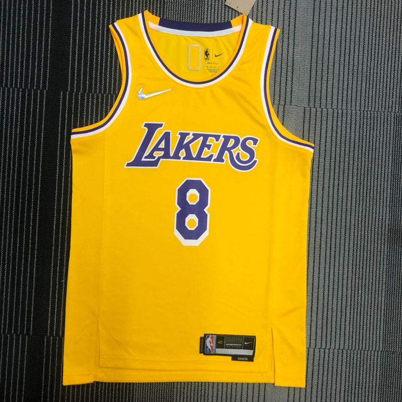 Regata NBA Los Angeles Lakers Edição 75 anos 21/22 Kobe Bryant 8 Amarela