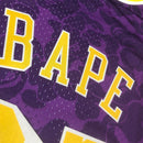 Regata NBA BAPE x Lakers Mitchell & Ness Roxa
