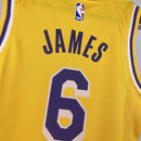 Regata Infantil NBA Los Angeles Lakers LeBron James 6 Amarela