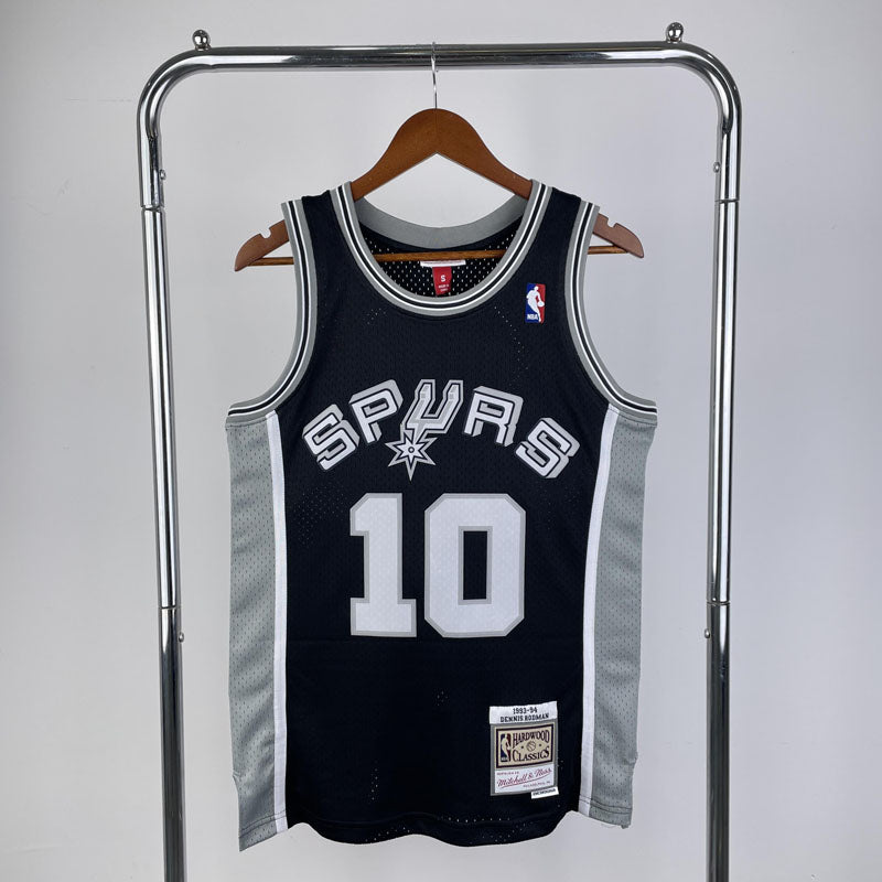 Regata Spurs Retrô Mitchell & Ness 1993/1994 Dennis Rodman Preta