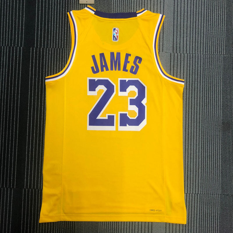 Regata NBA Los Angeles Lakers Edição Diamante 75 anos 21/22 Lebron James 23 Amarela