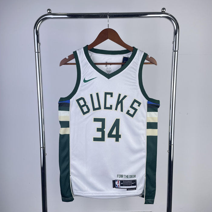 Regata NBA Milwaukee Bucks Association Giannis Antetokounmpo 23/24 Branca