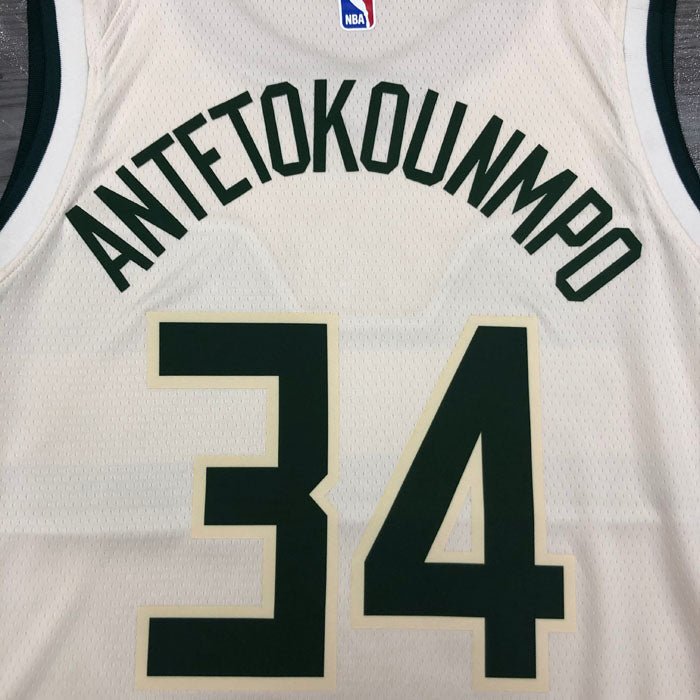 Regata NBA Milwaukee Bucks City Edition 18/19 Giannis Antetokounmpo Creme