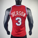 Regata NBA Retrô 76ers Mitchell & Ness 2002/2003 Allen Iverson Vermelha