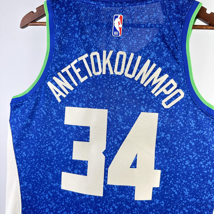 Regata NBA Milwaukee Bucks City Edition 23/24 Giannis Antetokounmpo Azul