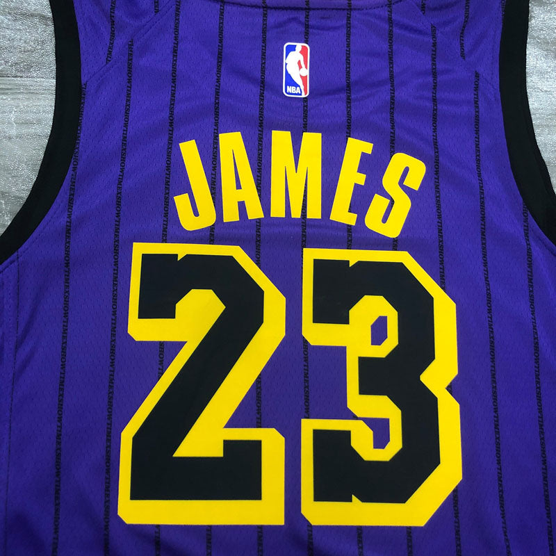 Regata NBA Los Angeles Lakers City Edition 18/19 LeBron James 23 Roxa