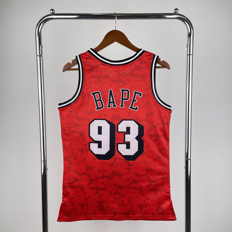 Regata NBA BAPE x Miami Heat Mitchell & Ness Vermelha