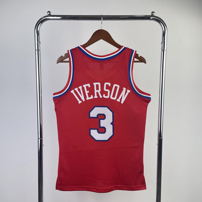 Regata NBA Retrô 76ers Mitchell & Ness 2002/2003 Allen Iverson Vermelha