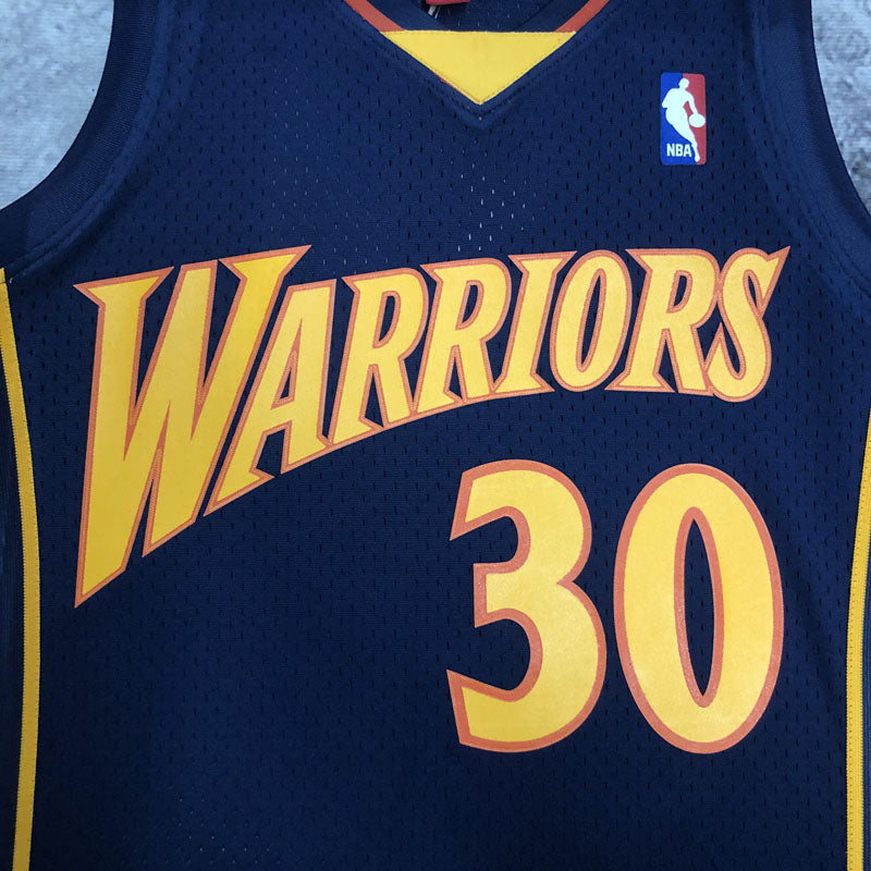 Regata Warriors Retrô Mitchell & Ness 2009/2010 Stephen Curry Azul